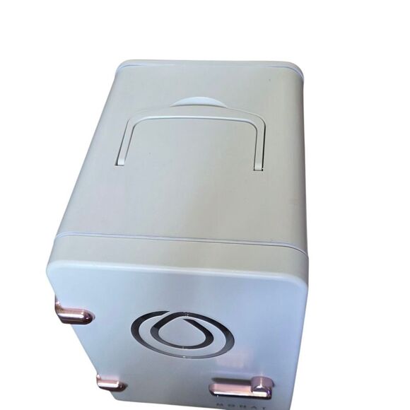 Monat White Mini Fridge with Rose Gold Accents - Picture 2 of 7